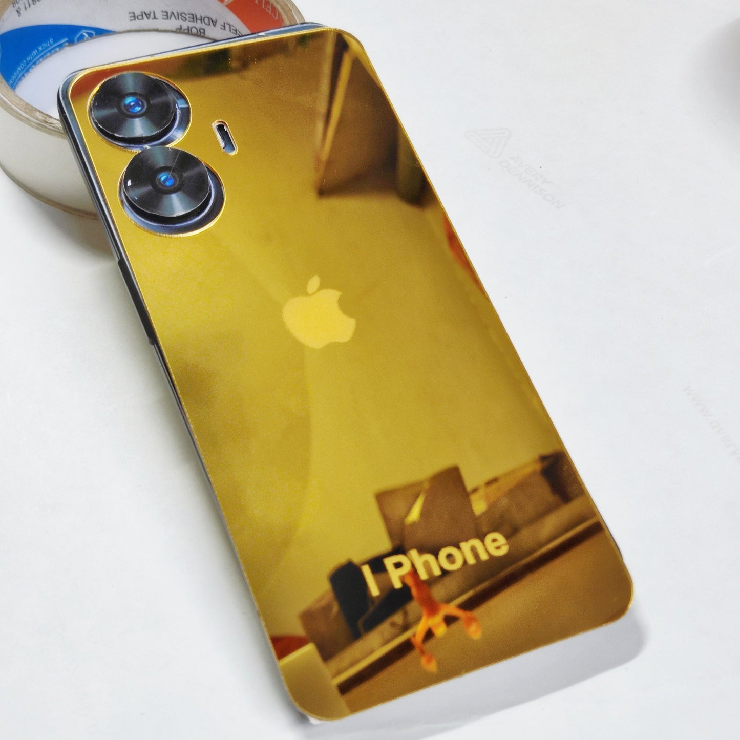 Realme Narzo C55 AI Logo Golden Back Glass.