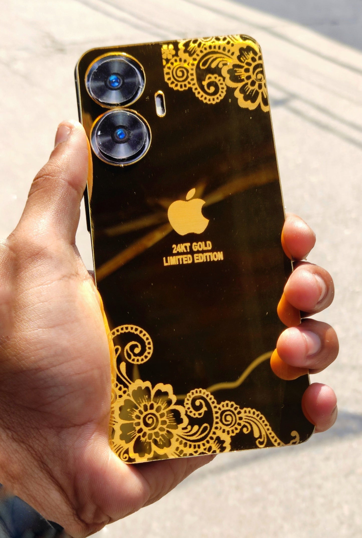 Realme Narzo N 55 I Phone Style Golden Back Glass.