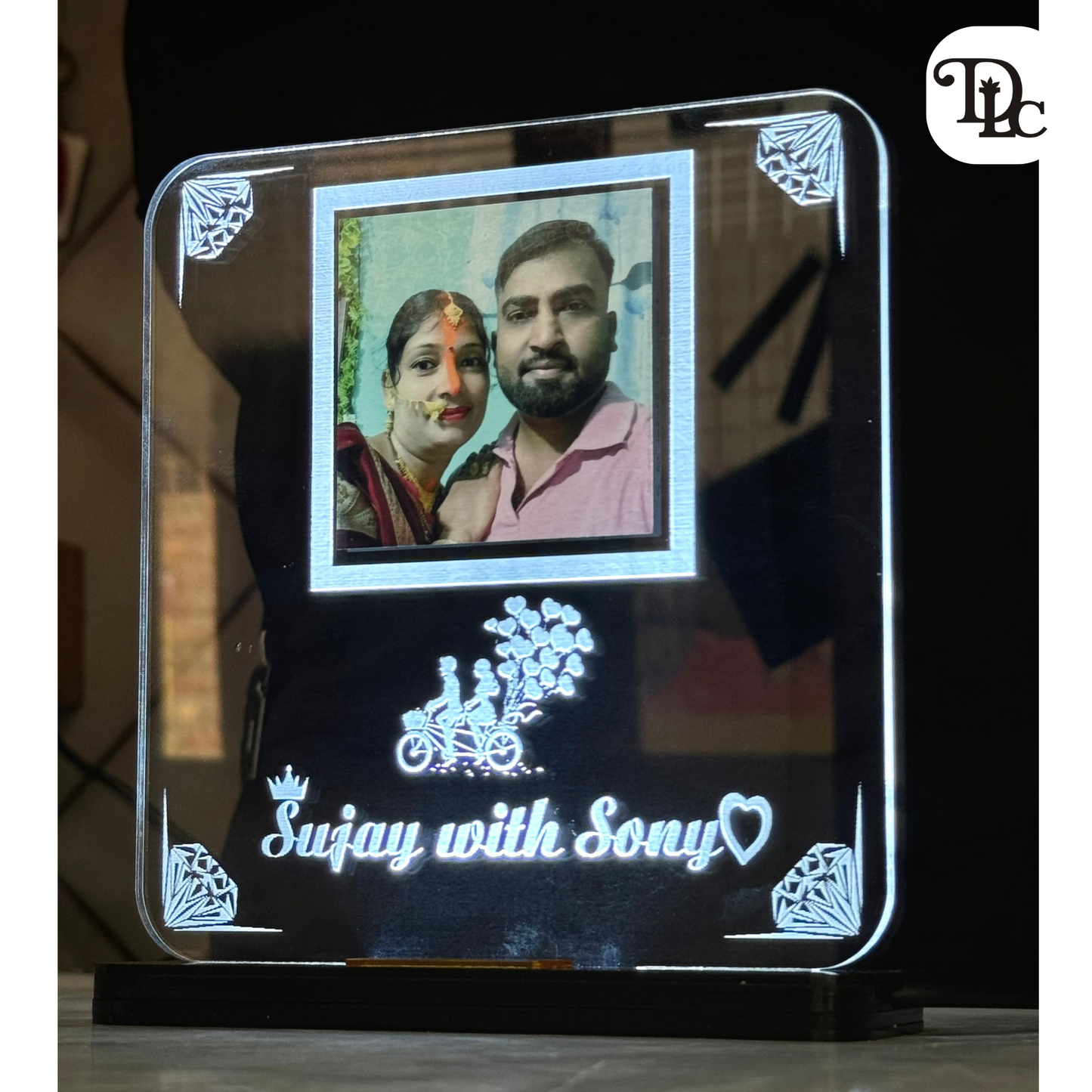 DLC - Couple Photo LED Light Glow Frame.