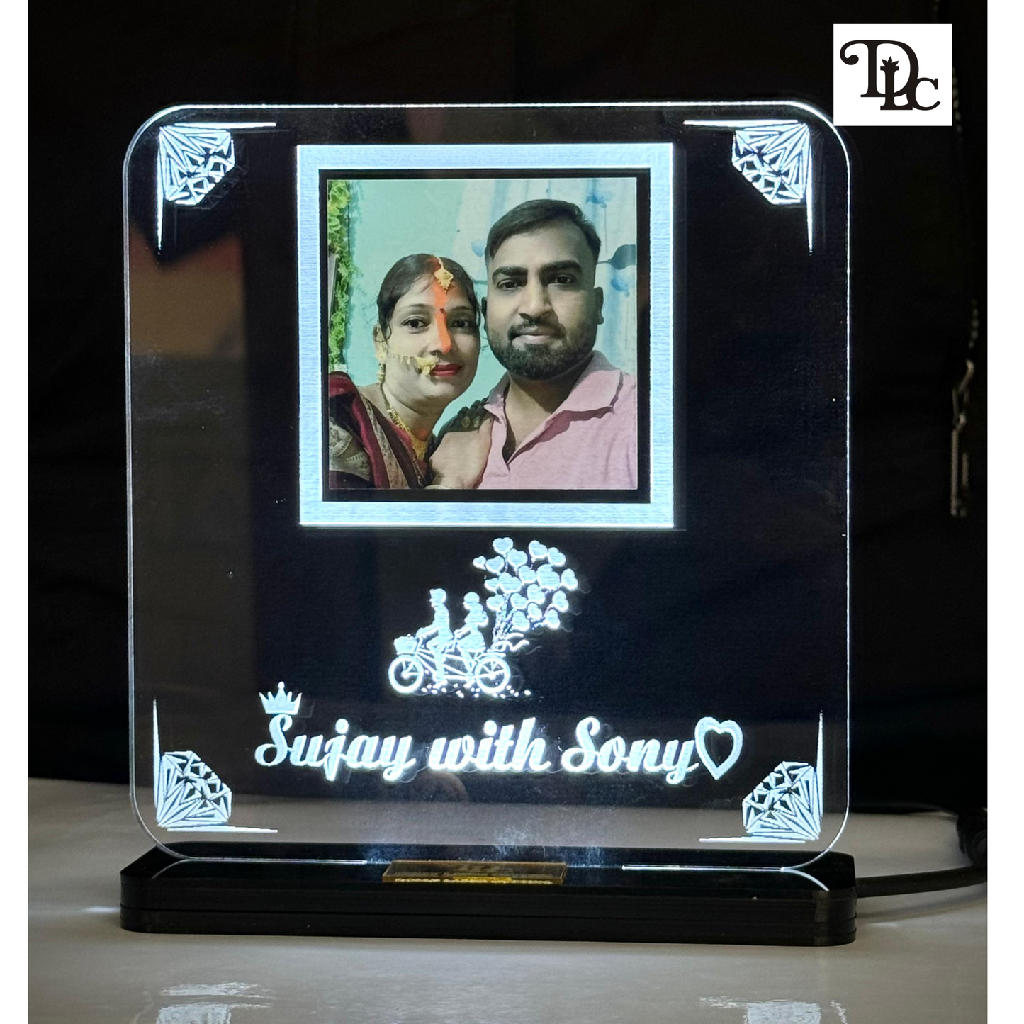 DLC - Couple Photo LED Light Glow Frame.