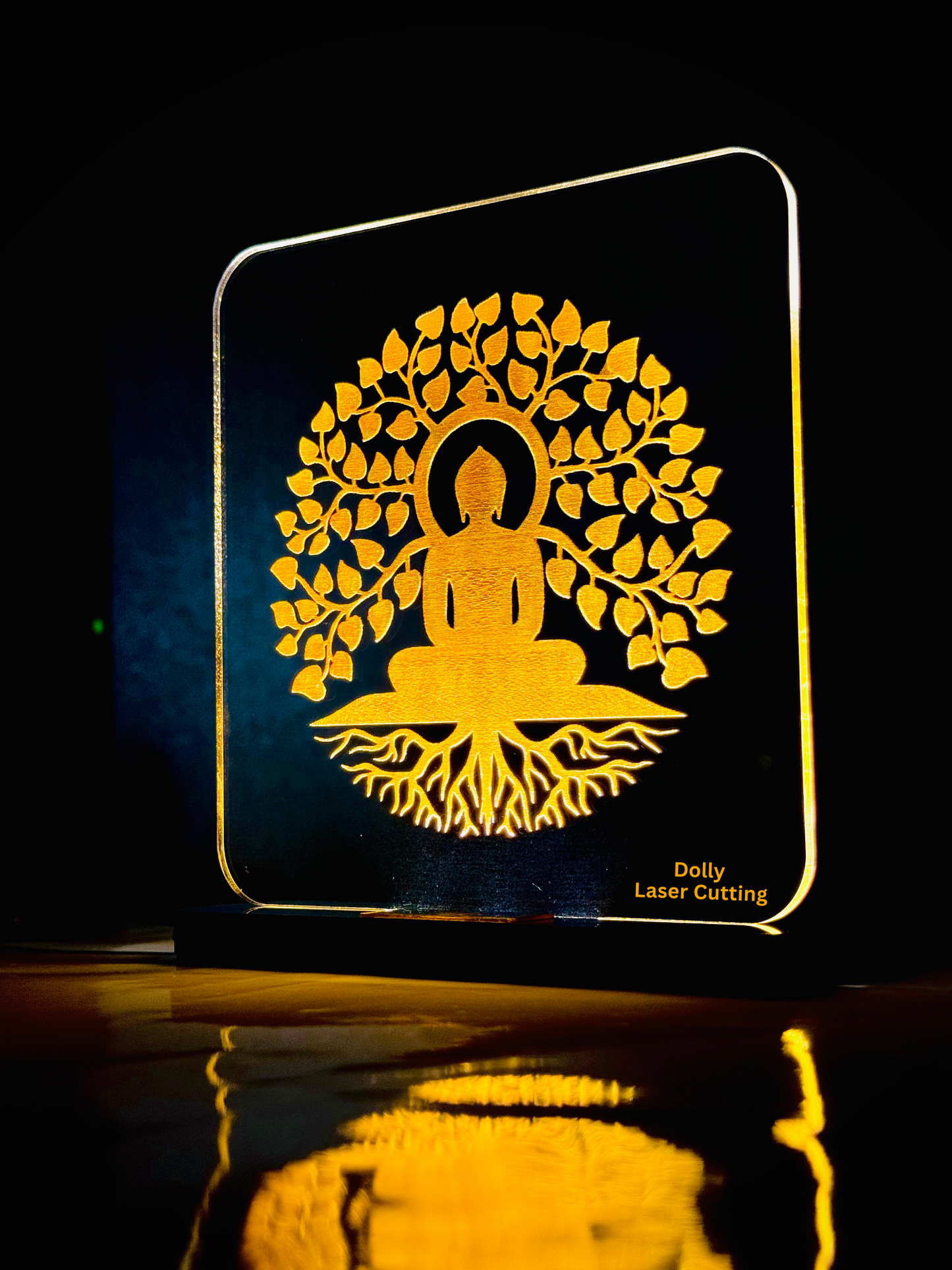 DLC - Lord Mahavir Swami LED Light Glow Frame