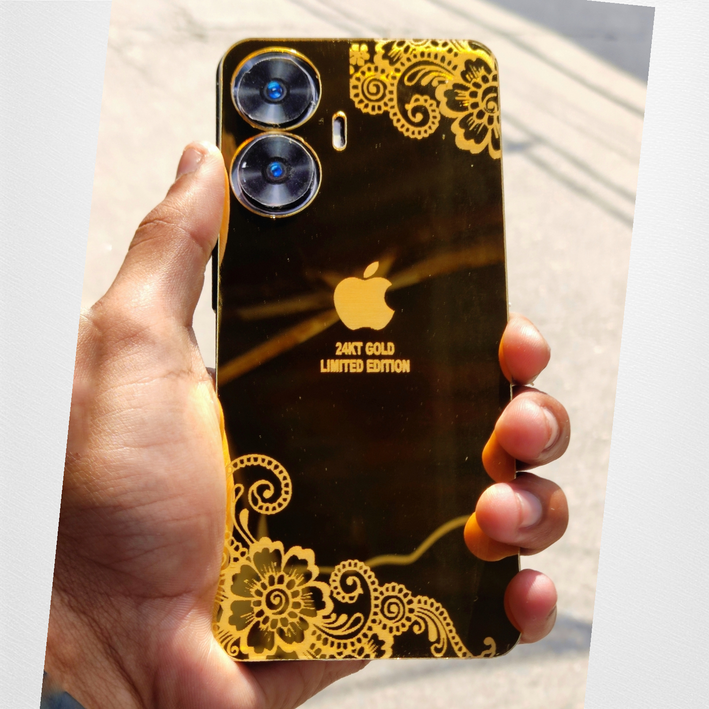 Realme N55 I Phone Style Golden Back Glass.