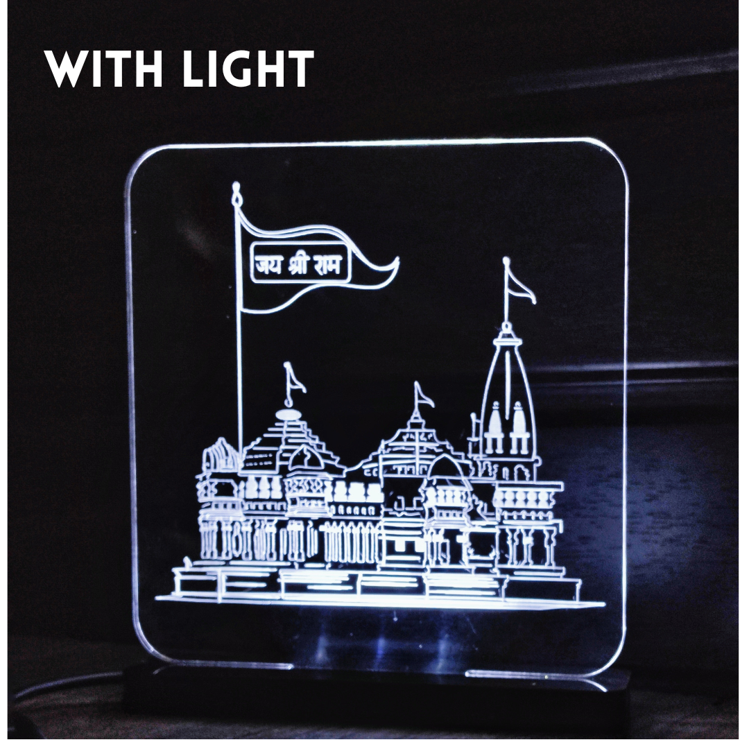 Shree Ram Mandir LED Light Glow Stand