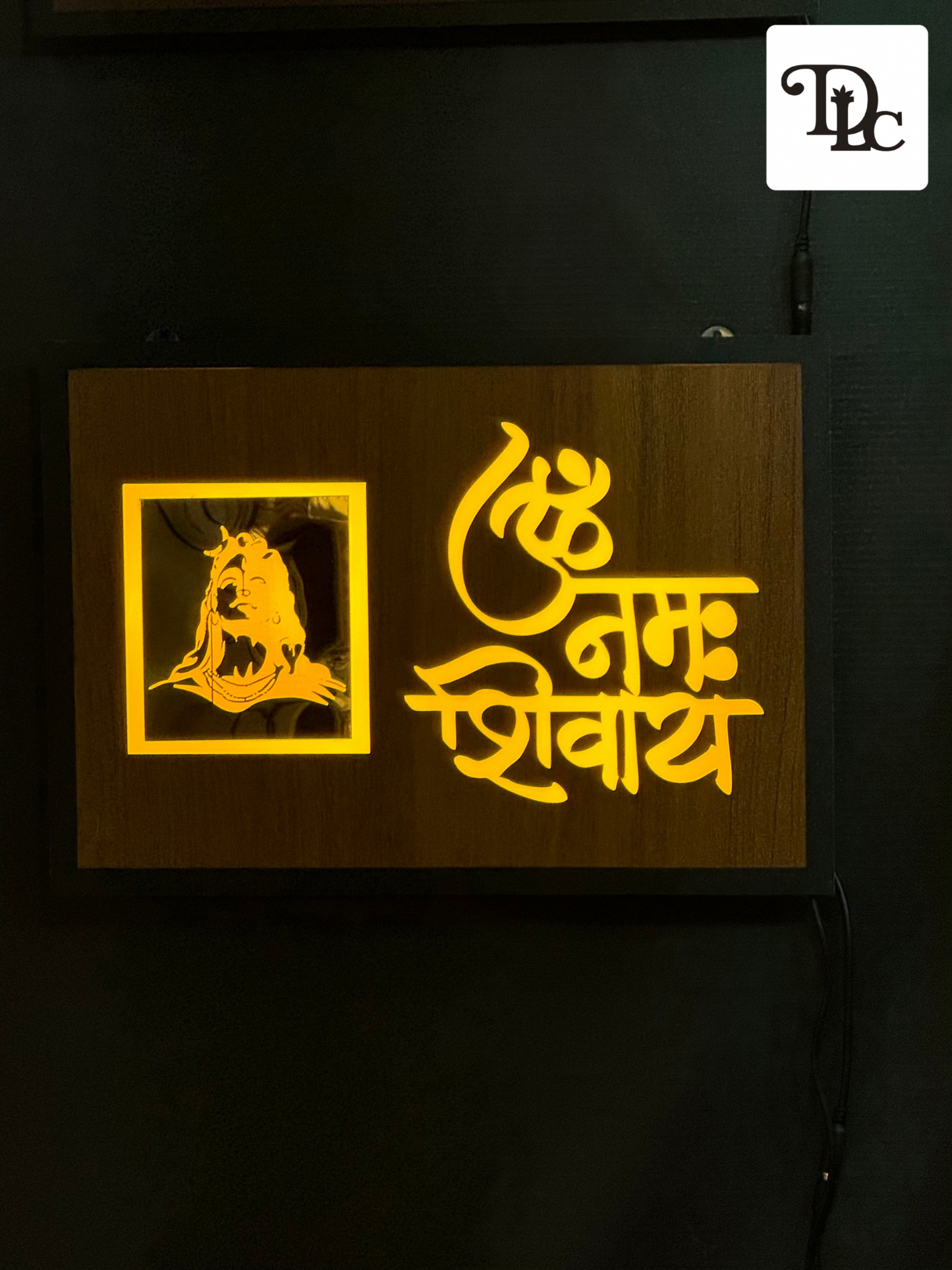 DLC - lluminated Om Namah Shivaya Wall Art