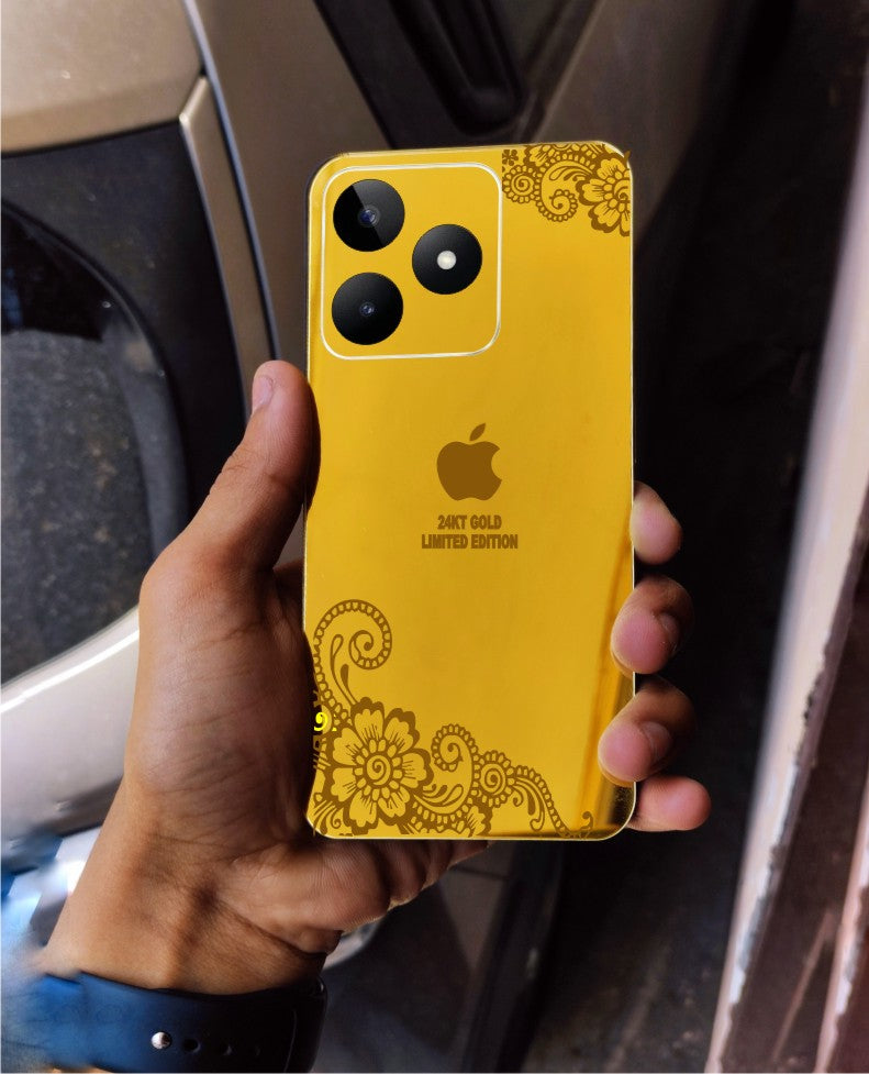 Realme Narzo N53 I Phone Style Golden Back Glass