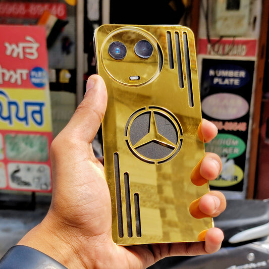 Realme 11 5g Mercedes Logo Style Golden Back Glass.