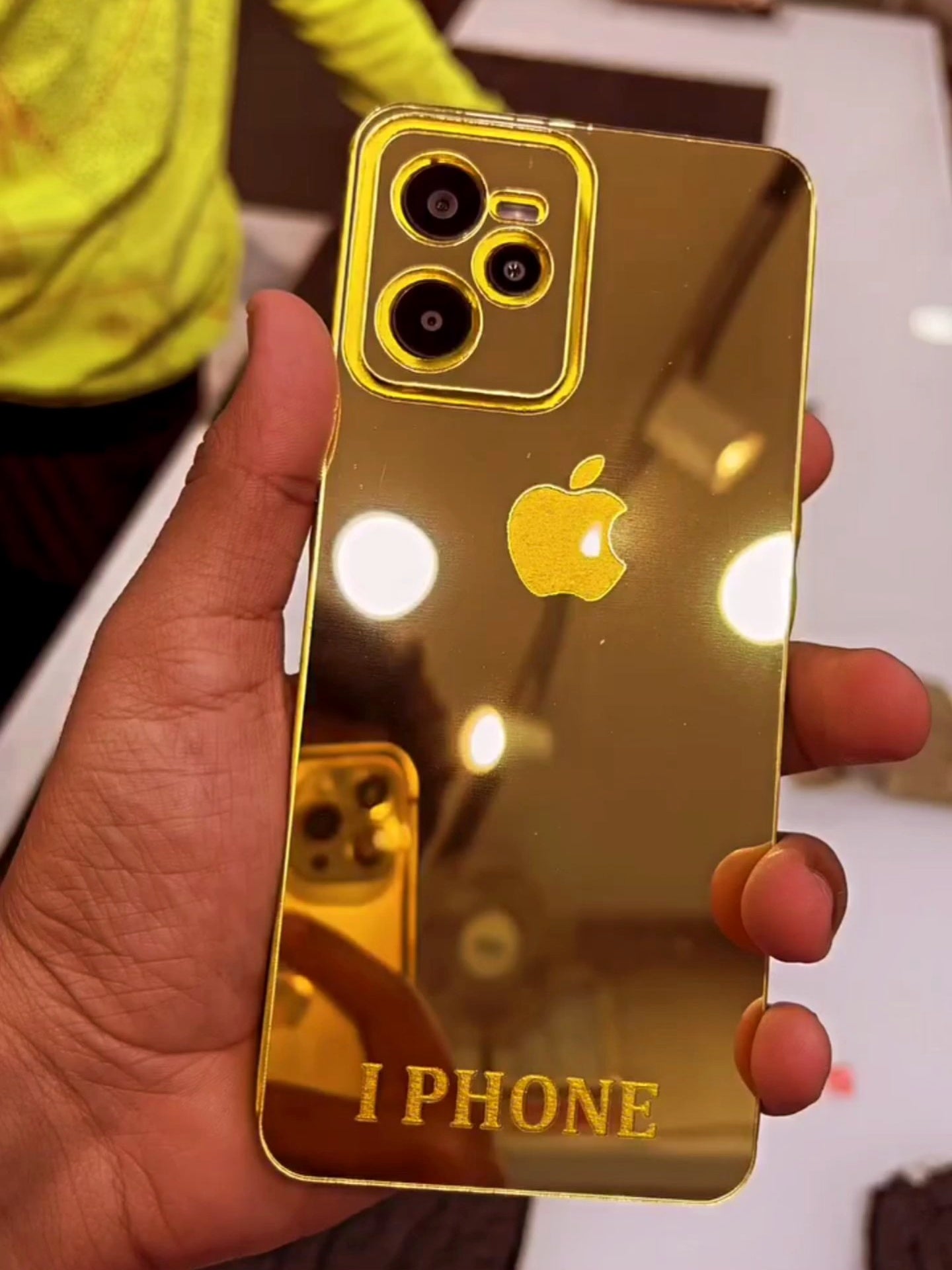 Realme C 35 A.I Logo Golden Back Glass.