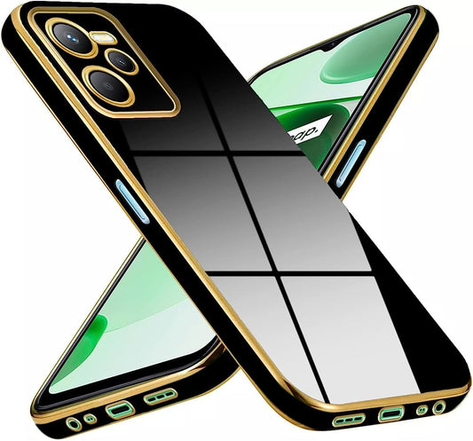 Realme C35 Side Chrome Back Cover Color Black