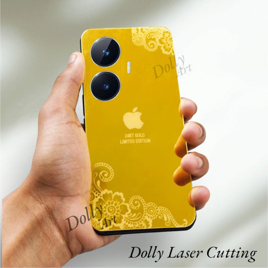 Realme Narzo N55 I Phone Style Design Golden Back Glass